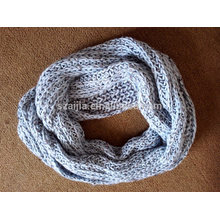 Ladies winter flag yarn knitted infinity scarf